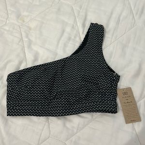 Women’s Albion Fit Midnight Dash Icon One Shoulder Swim Top Size Small NWT